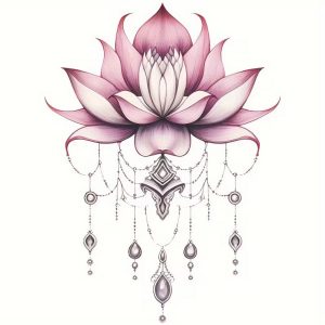 sticker lotus feng shui mural elegant fleur lotus