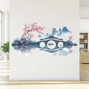 Sticker pont feng shui harmonie serenite decoration murale zen