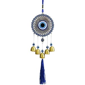 Carillon Talisman Nazar Feng Shui avec œil protecteur bleu