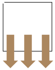 Illustration de l’élément Terre en Feng Shui avec énergie descendante et stabilité