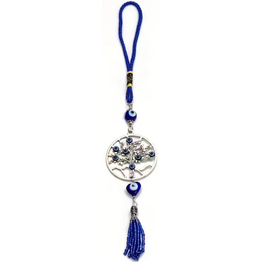 Suspension Talisman Arbre de Vie avec œil protecteur Nazar