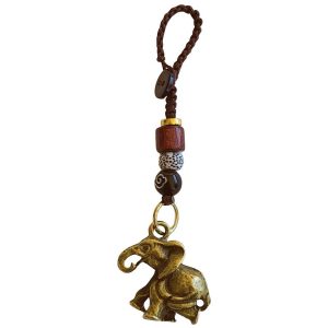porte-clés éléphant porte-bonheur feng shui en laiton