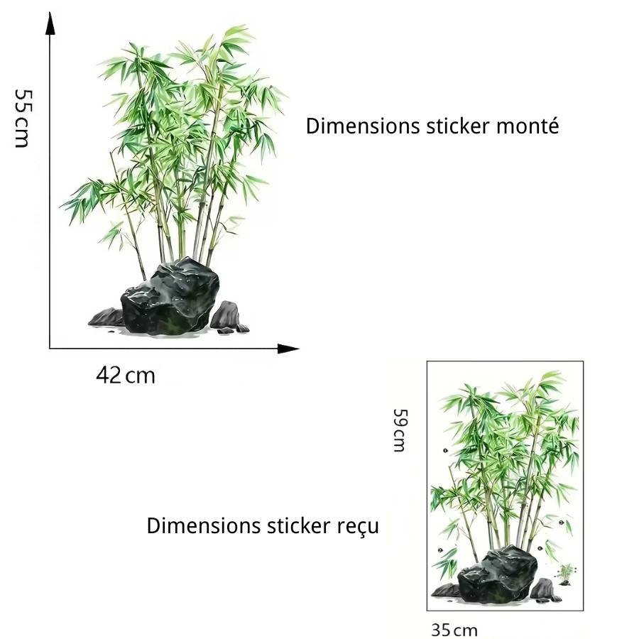 Dimensions du Sticker Bambous de l'Essor