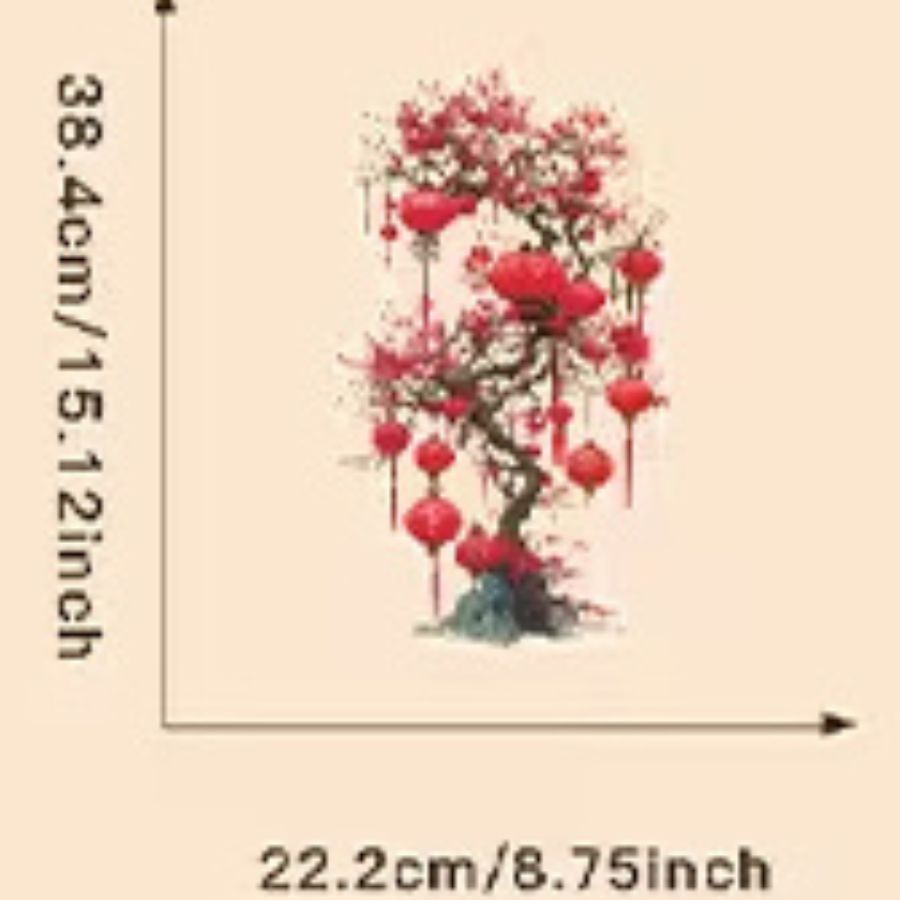 Dimensions Sticker Arbre de la Prospérité Feng Shui