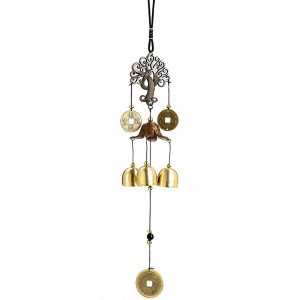 Carillon Arbre de Vie 3 Clochettes Feng Shui en cuivre