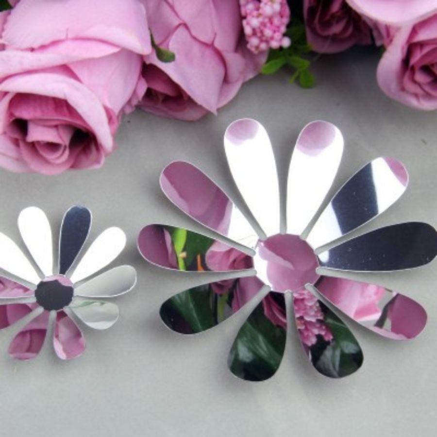 Fleurs miroirs 3D en relief Feng Shui