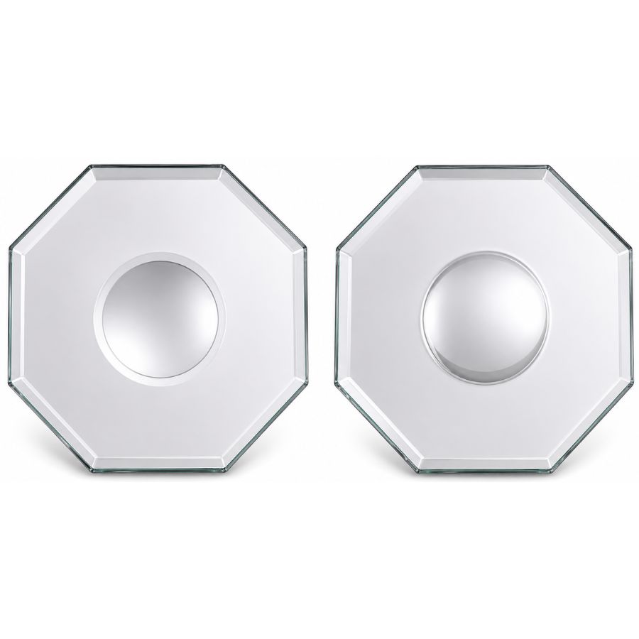 lot de 2 miroirs octogones convexe et concave Feng Shui