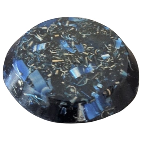 Orgonite bleue de protection pour téléphone portable Feng Shui fabrication artisanale française