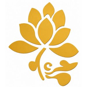 Sticker Miroir Lotus d'Or Feng Shui