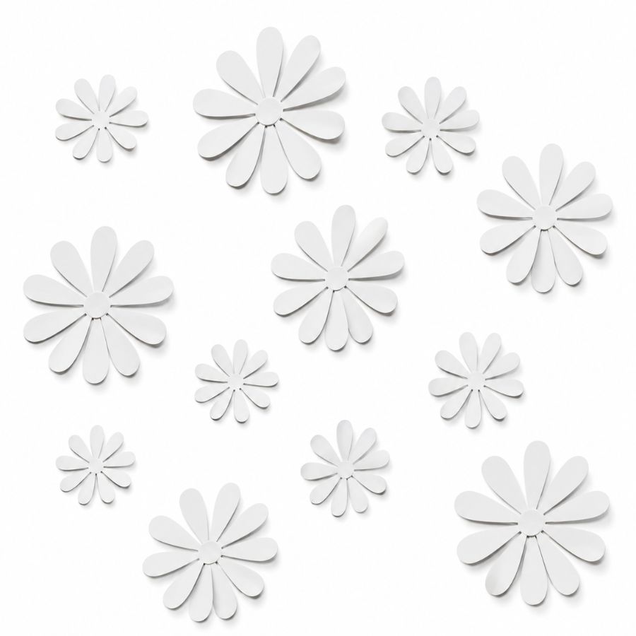 Sticker Miroirs 12 Fleurs 3D Feng Shui