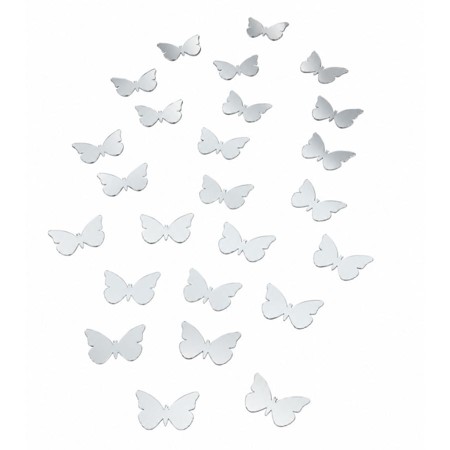 Sticker miroirs 25 papillons virevoltants Feng Shui