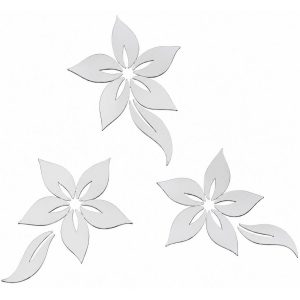 Sticker Miroirs Fleurs de Campanules argentées Feng Shui