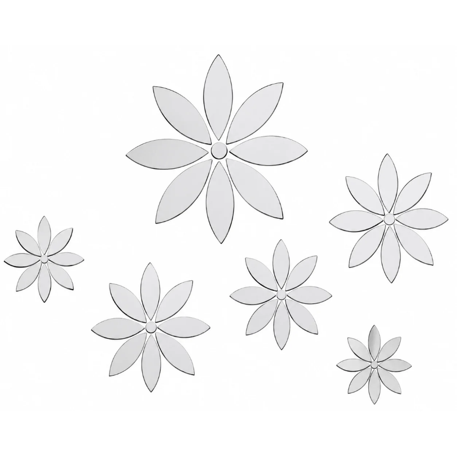 Sticker Miroirs Fleurs de Marguerites Feng Shui