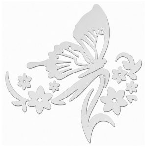Sticker Miroirs Papillons sur des Fleurs Feng Shui