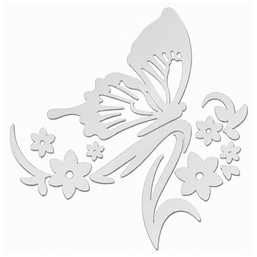 Sticker Miroirs Papillons sur des Fleurs Feng Shui