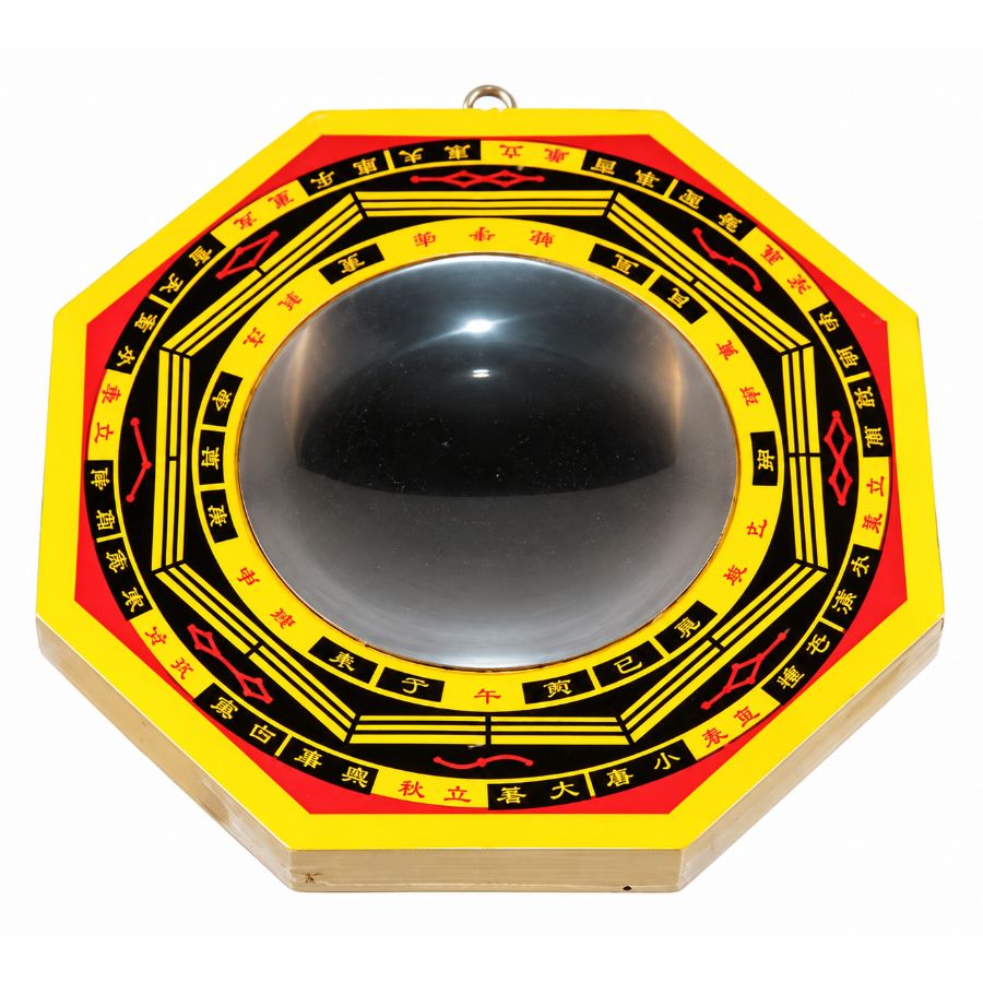 Miroir Bagua Concave 17 cm montrant sa surface incurvée