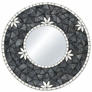 Miroir Feuilles Mosaïque 40 cm Feng Shui
