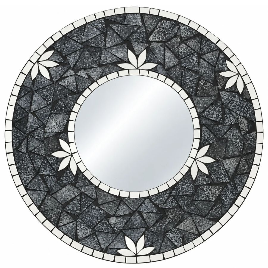 Miroir Feuilles Mosaïque 40 cm Feng Shui