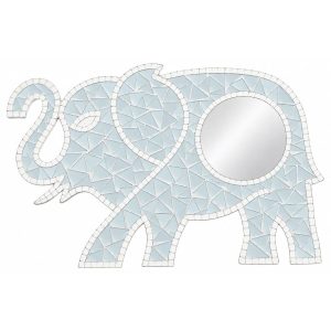 Miroir Mosaïque Éléphant blanc 60cm Feng Shui