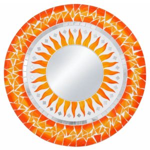 Miroir Soleil Mosaïque orange 40 cm Feng Shui