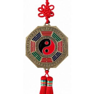 Suspension Miroir Plat Bagua Zodiaque Feng Shui