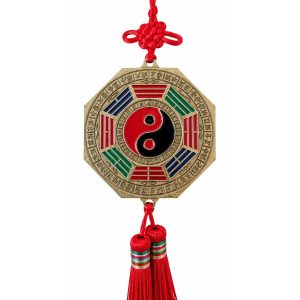 Suspension Miroir Plat Yin Yang Bagua Feng Shui