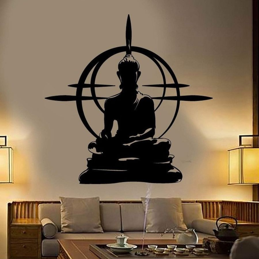 Sticker Bouddha Aura de Lumière en décoration murale zen