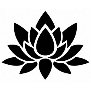 Sticker Lotus de l'Harmonie Feng Shui noir