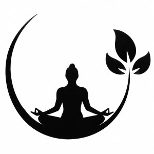 Sticker Yoga Méditation avec lotus grand format